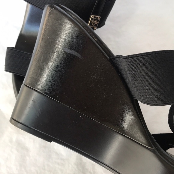 BCBGeneration black wedge open top shoes size 9M - Picture 5 of 6
